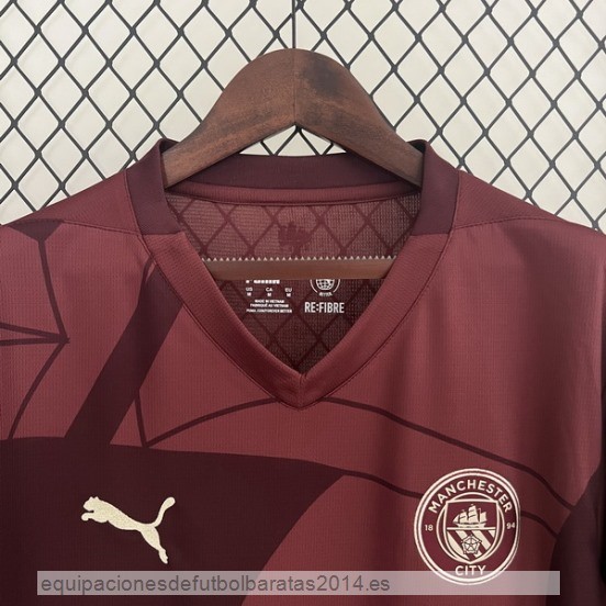 Nuevo Tailandia 3ª Camiseta Manchester City 24/25 Rojo Baratas